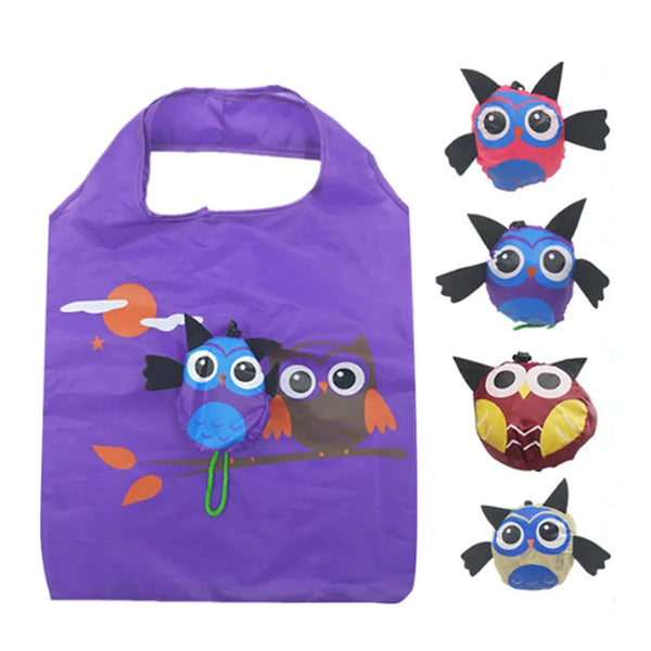 Animal Owl Printing Foldable Eco-Friendly Shopping Bag