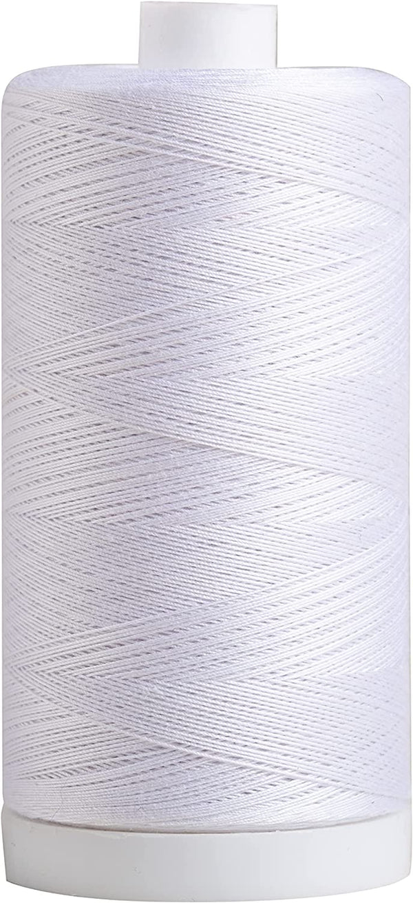 100% Cotton Thread - 1200 Yard Spool (White)